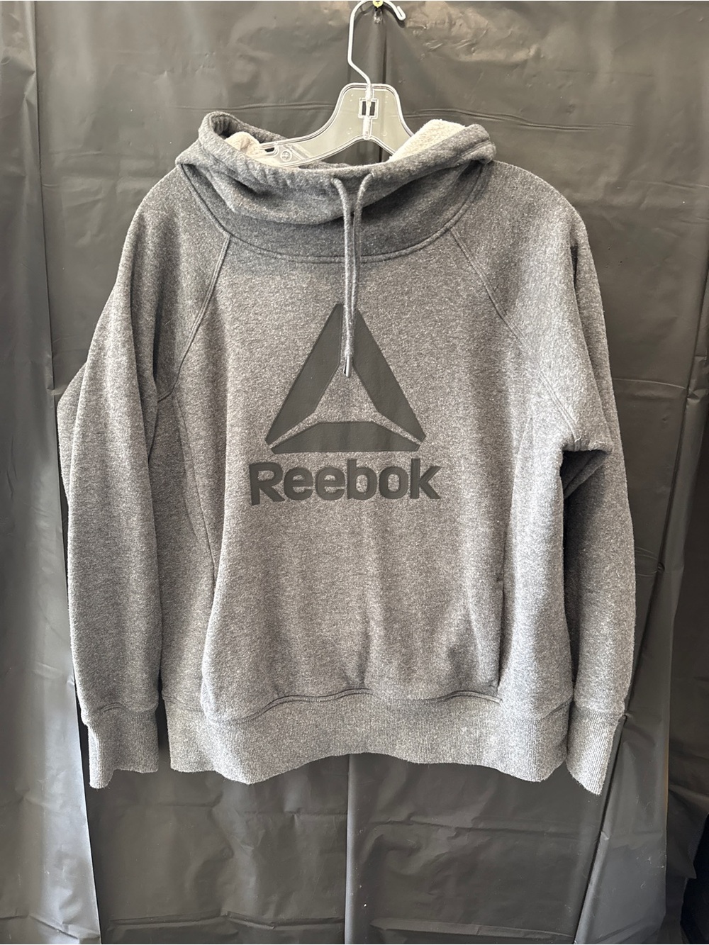 Reebok Men’s Gray Logo Crewneck Hoodie